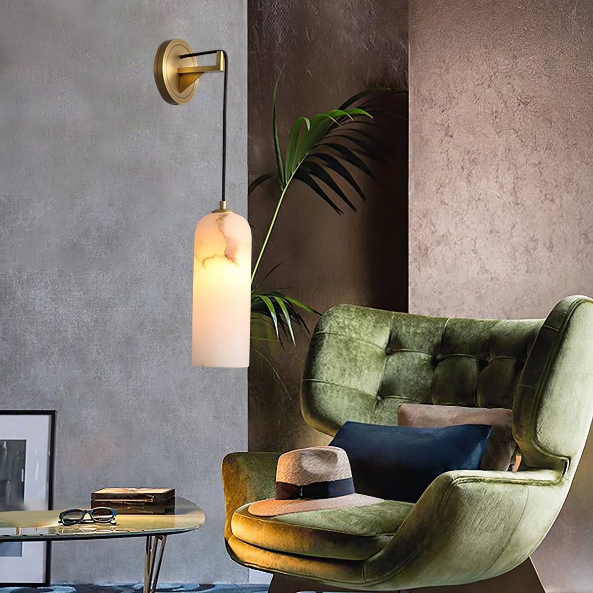 Haelion Pendant Alabaster Wall Light