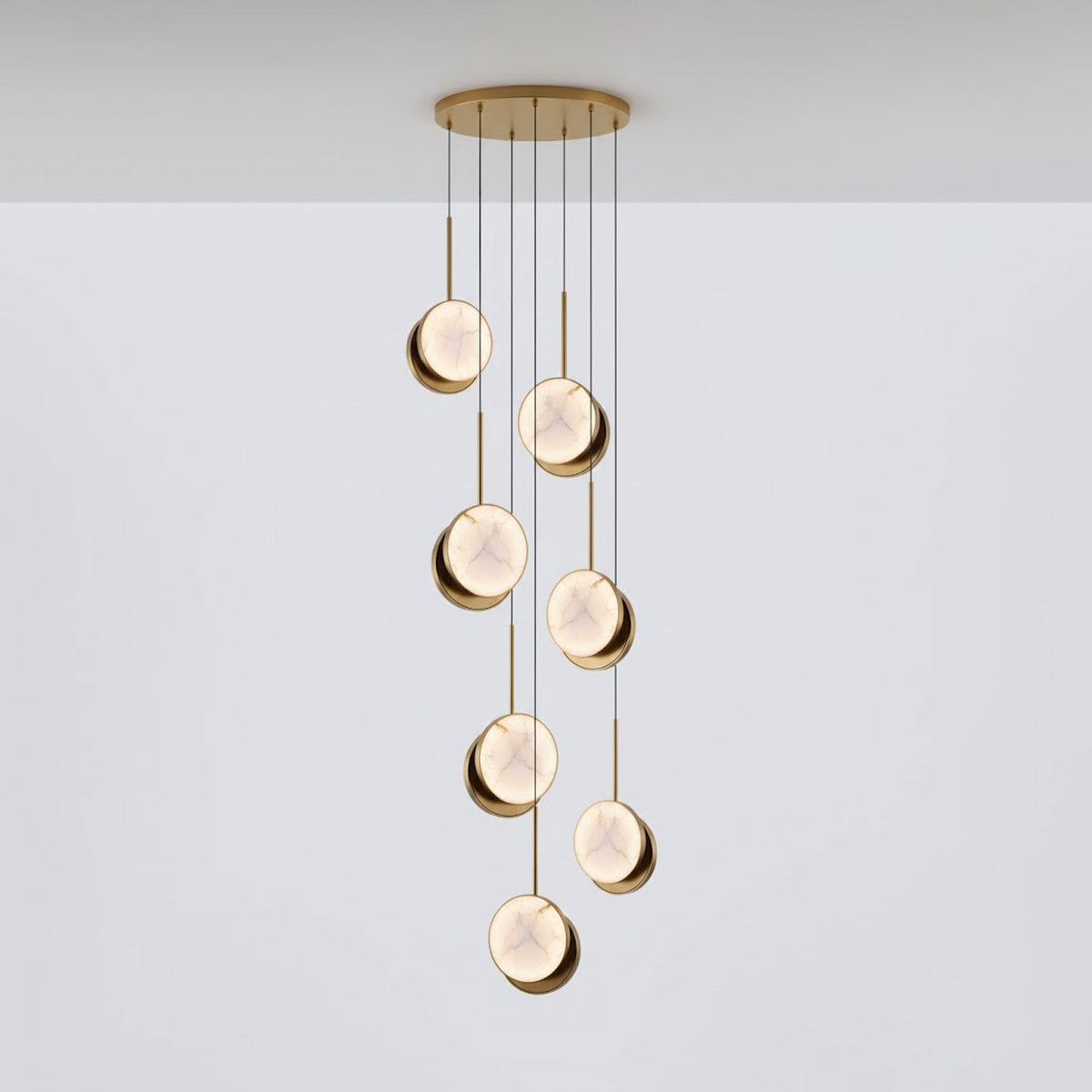 Nivinette Duo Alabaster Pendant Light