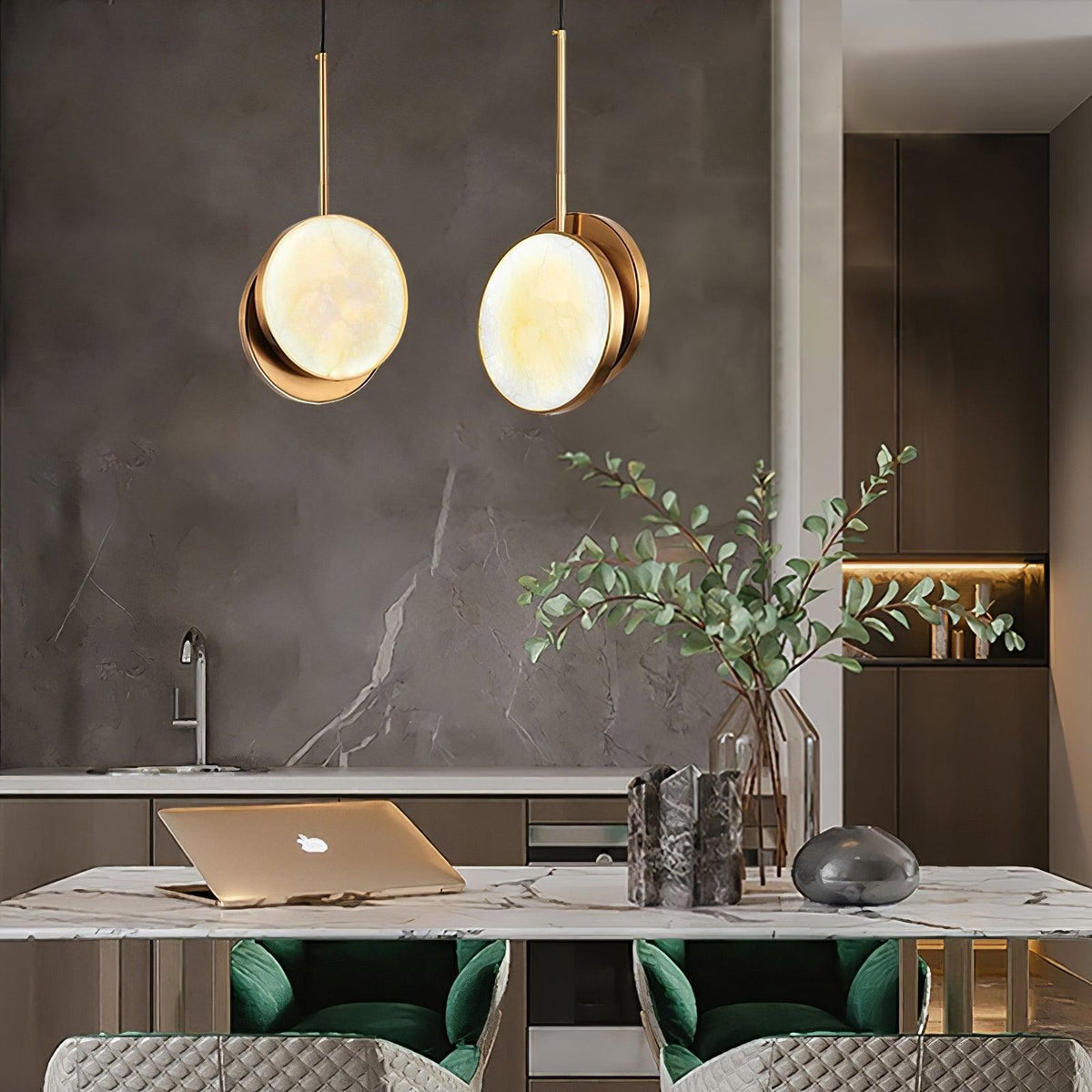 Nivinette Duo Alabaster Pendant Light