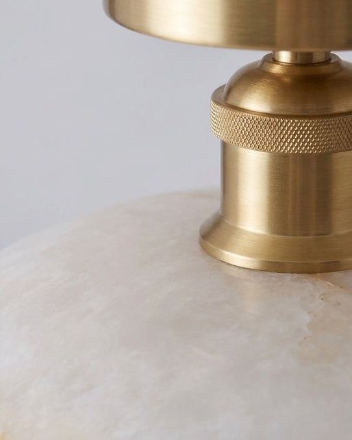 Moss Glow Alabaster Semi- Flush Mount