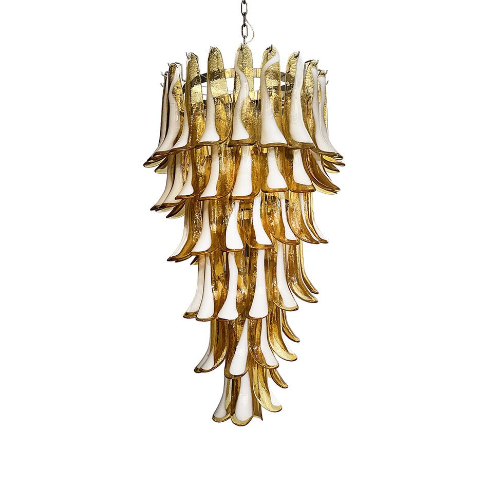 Elaiseon Amber Petal Cascade Chandelier