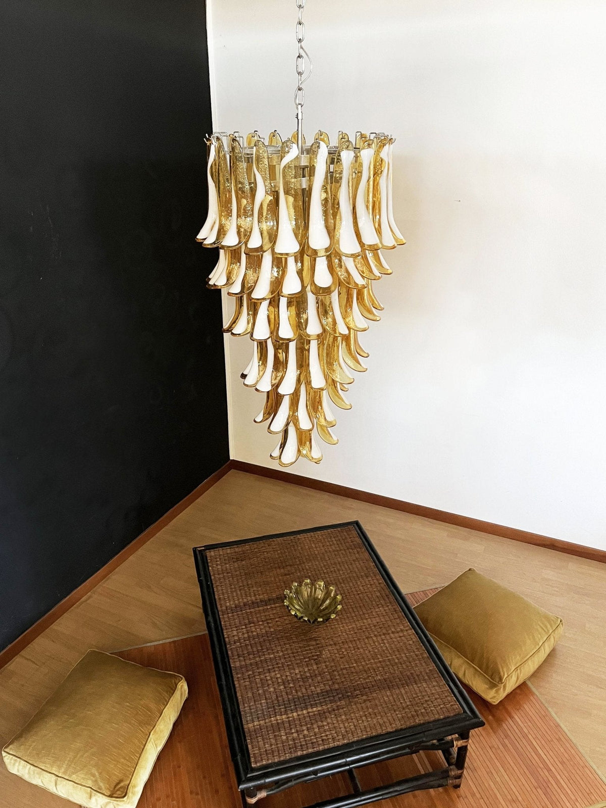 Elaiseon Amber Petal Cascade Chandelier