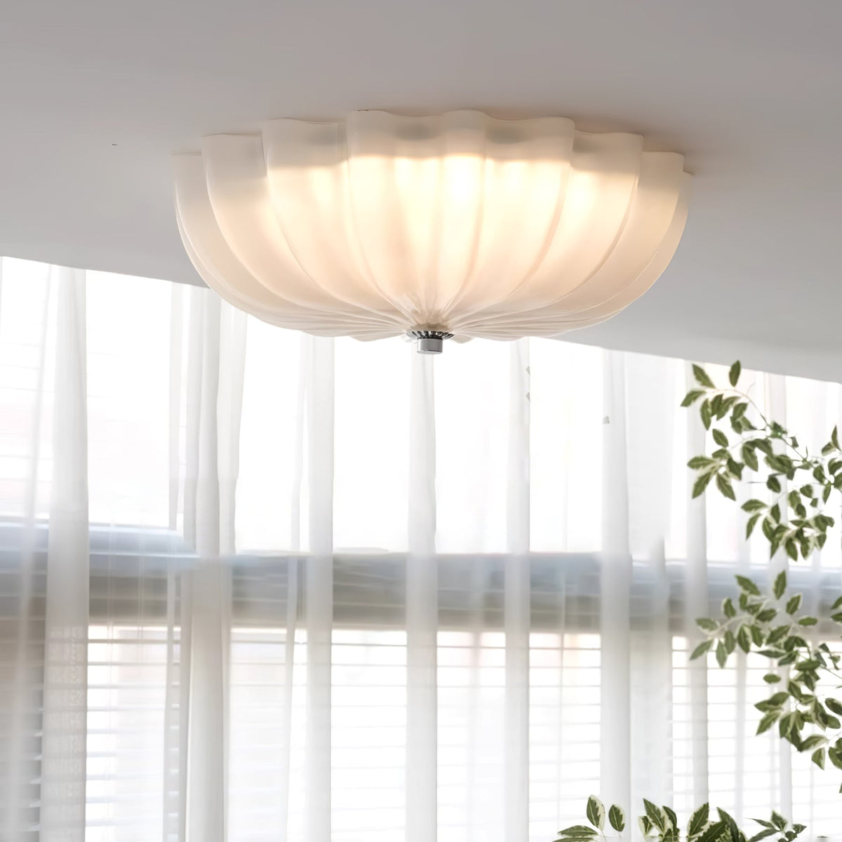 Dodunek Blown Glass Ceiling Light