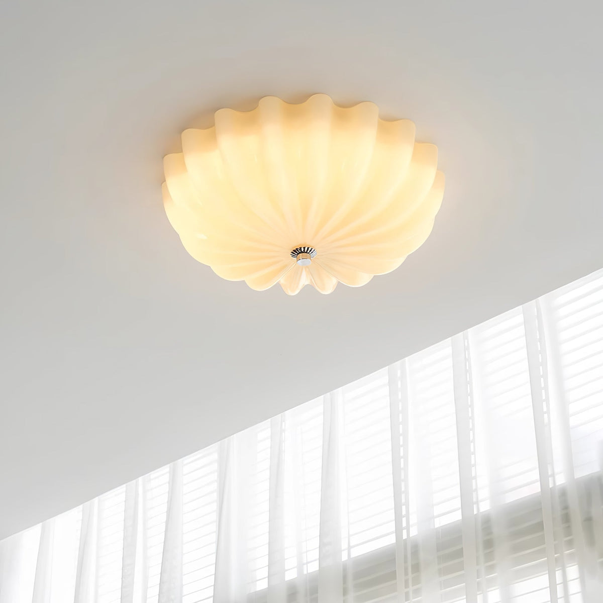 Dodunek Blown Glass Ceiling Light