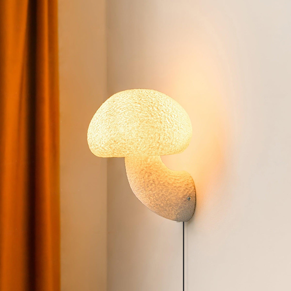 Mylo Mushroom Resin Plug-in Wall Lamp