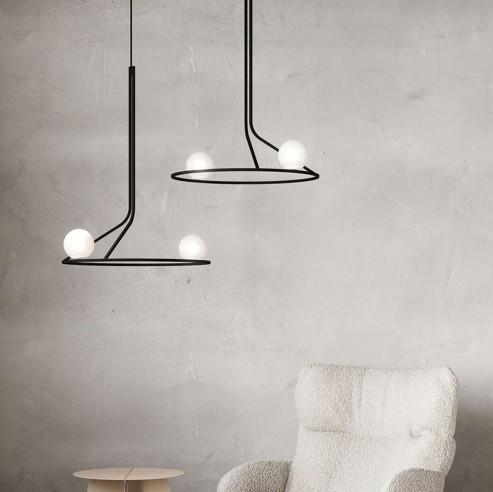 Ilthael Brass Glass Chandelier