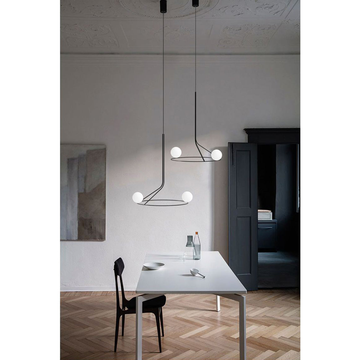 Ilthael Brass Glass Chandelier