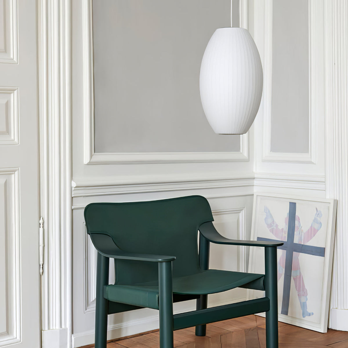 Femogir Pendant Light Bubble Mulberry Silk
