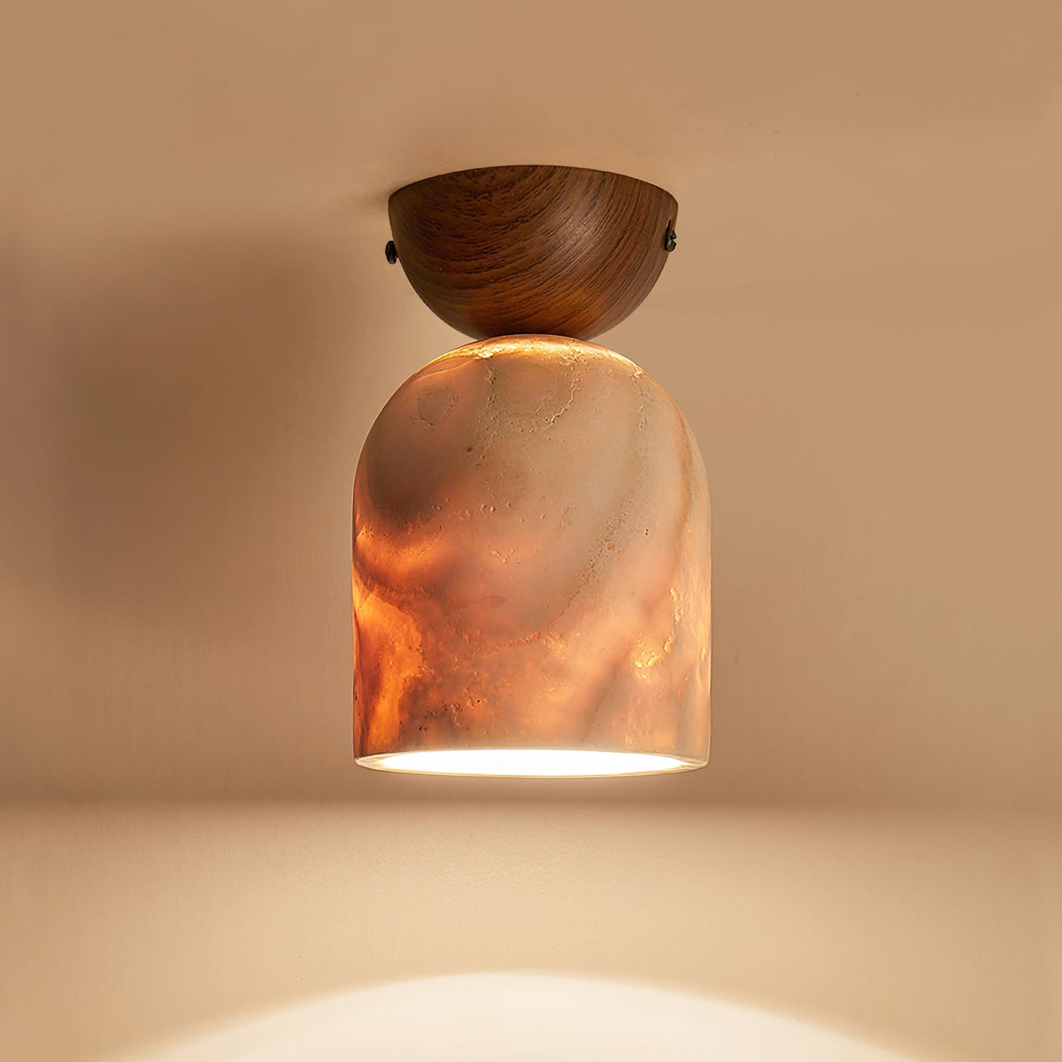 Linora Travertine Ceiling Lamp
