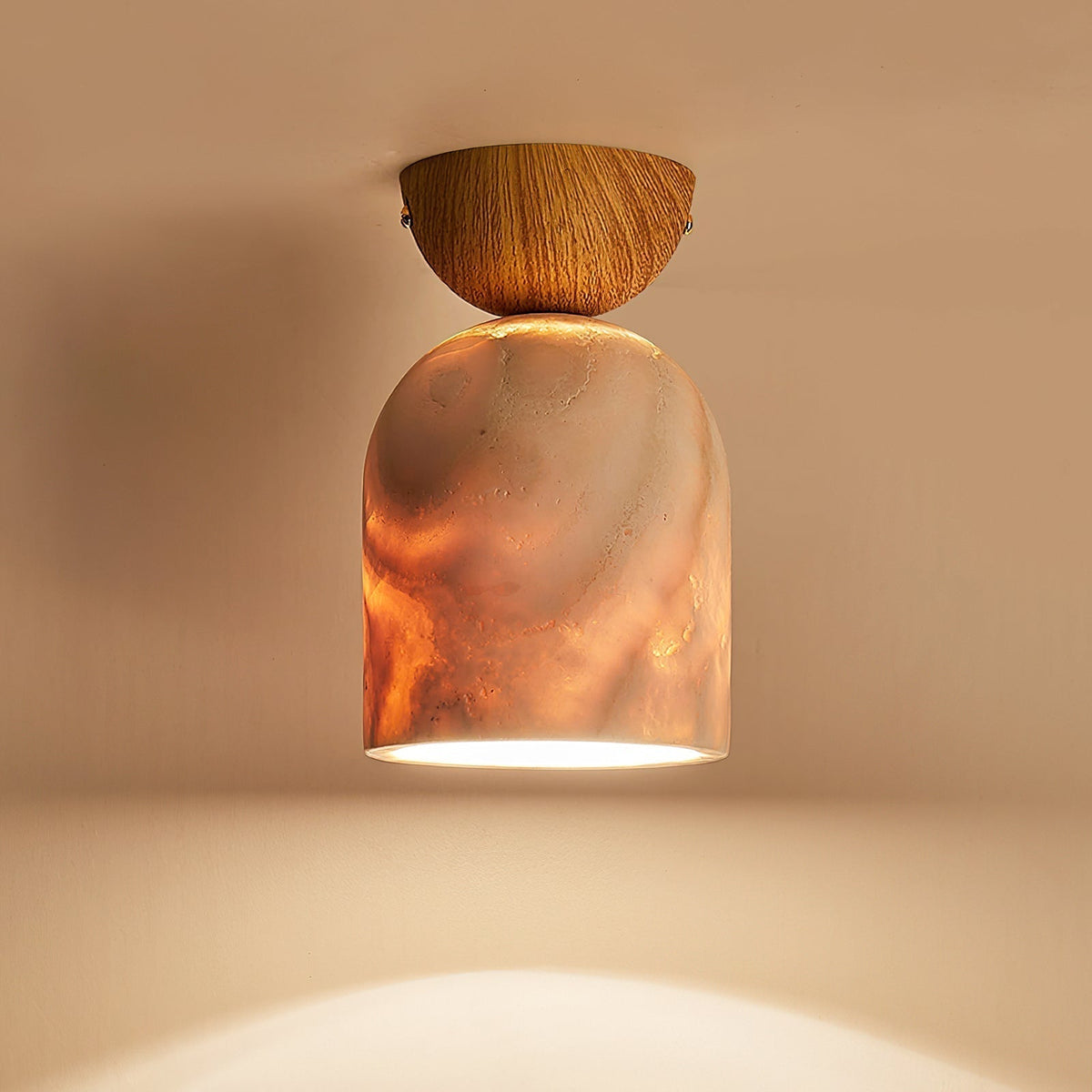 Linora Travertine Ceiling Lamp