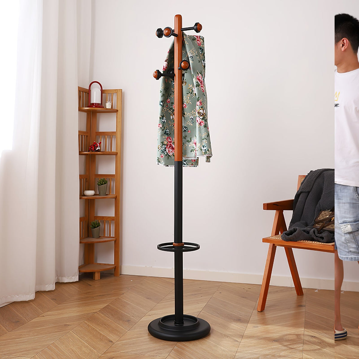 Alden Rift Wooden Coat Rack