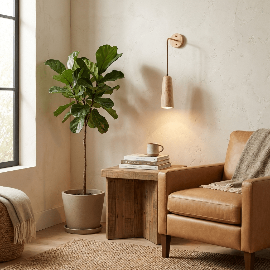 Elverelle Wood Drop Wall Lamp