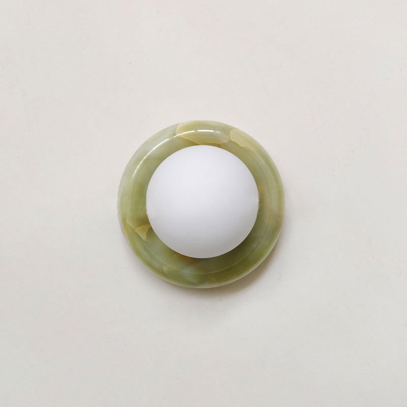 Cemaros Jade Glass Wall Lamp-Relic Pieces
