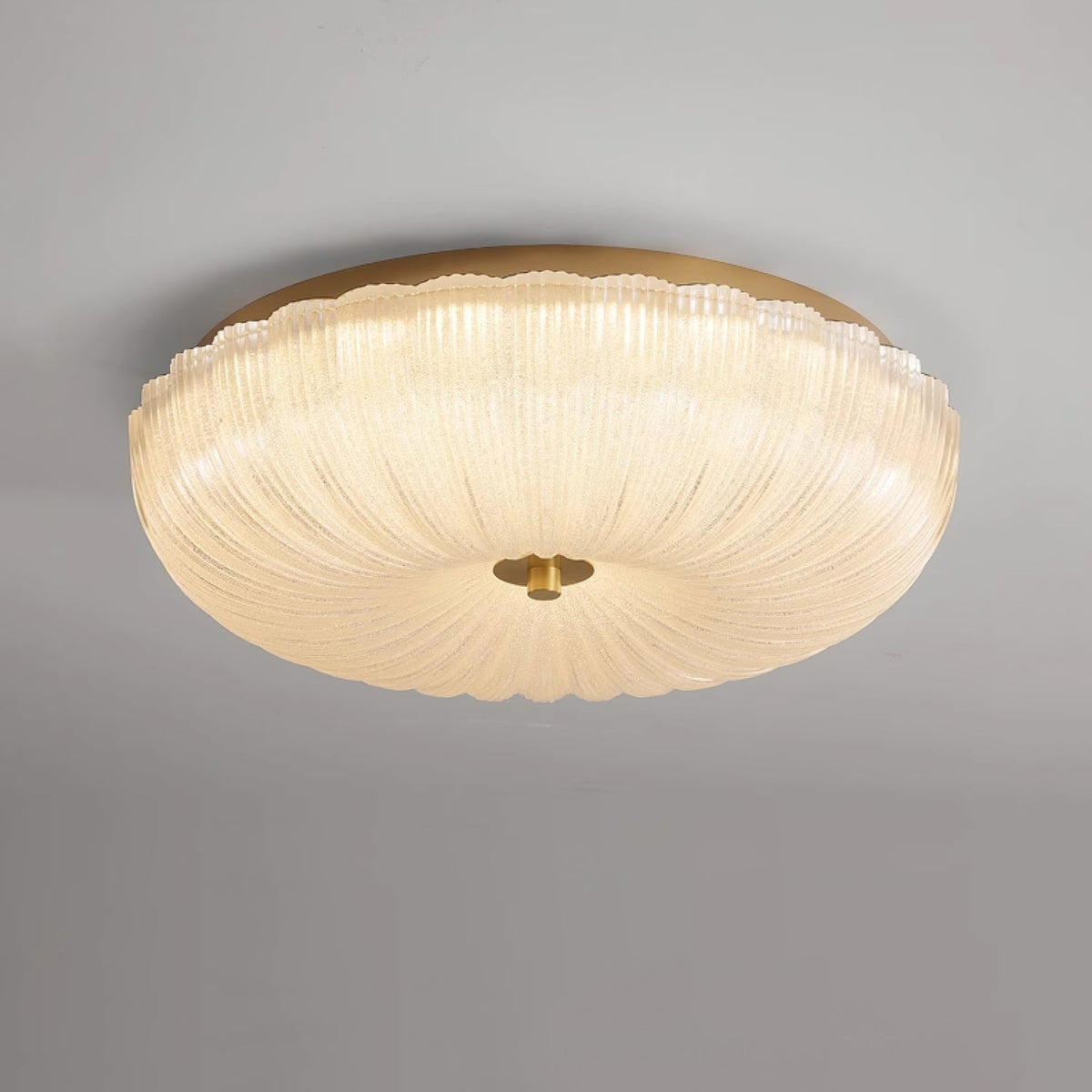 Delafield Ripple Glass Flush Mount Ceiling Light