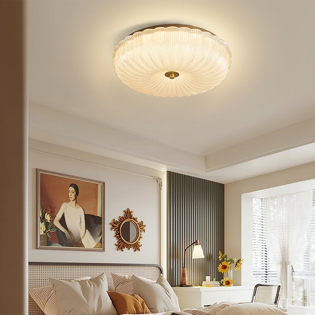 Diladem Ceiling Light Ripple Glass