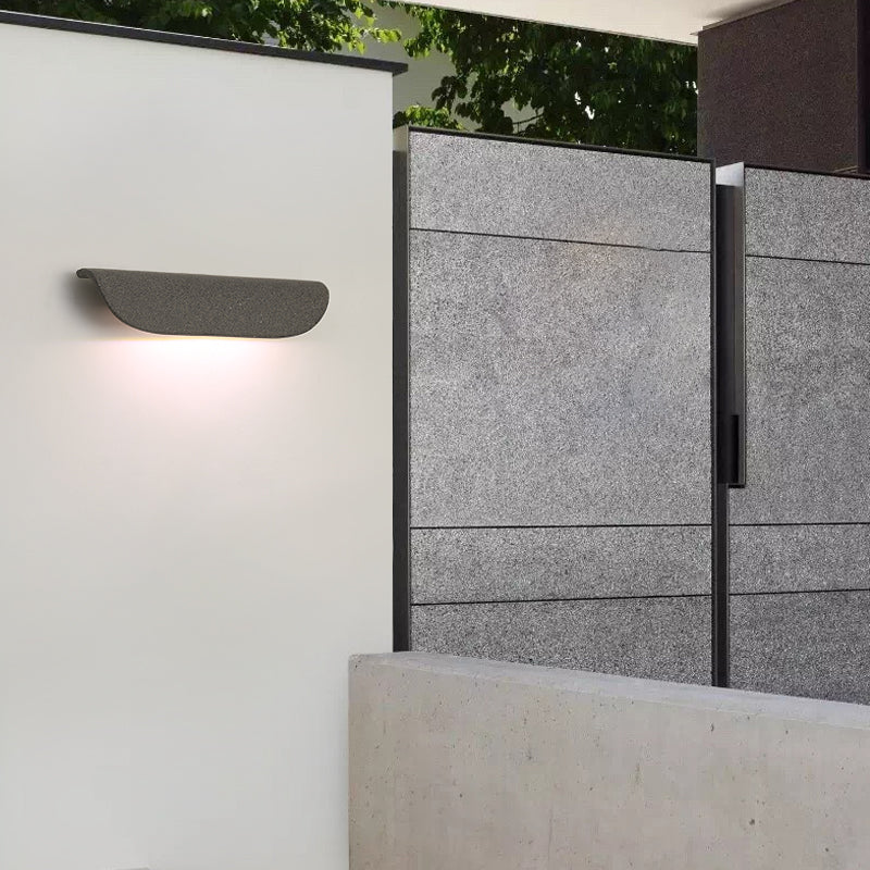 Volimum Modern Outdoor Wall Lighting, Waterproof, Curved
