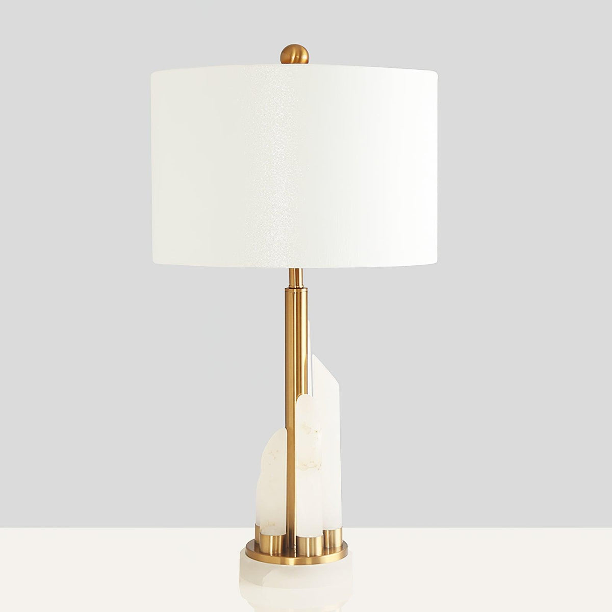 Olvenor Cylindrical Alabaster Table Lamp