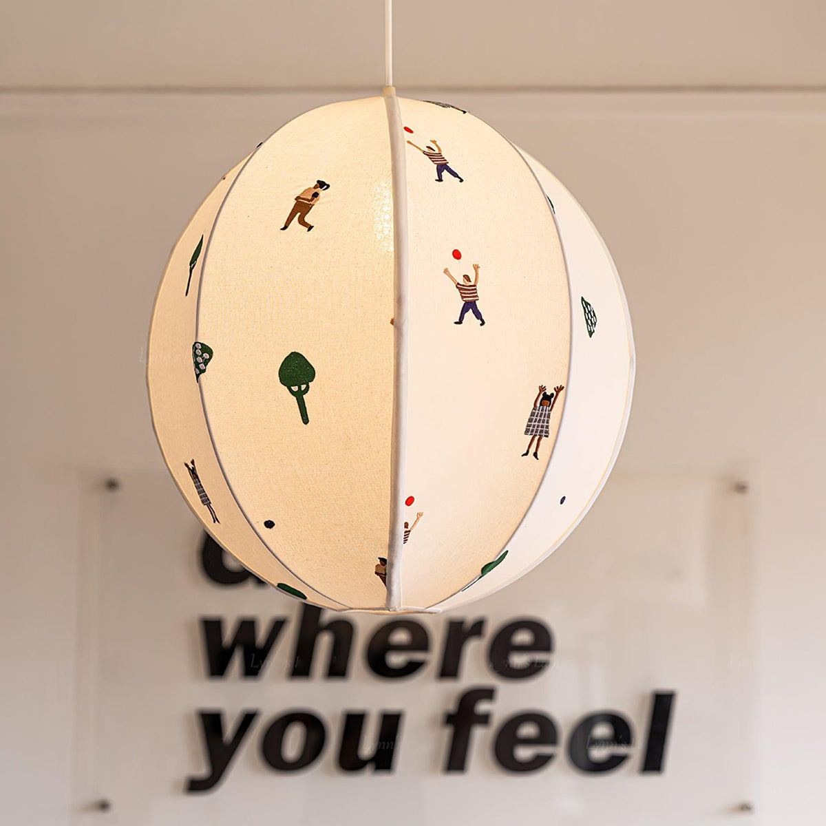 Zusoten Pendant Light Paper Ball Drawing