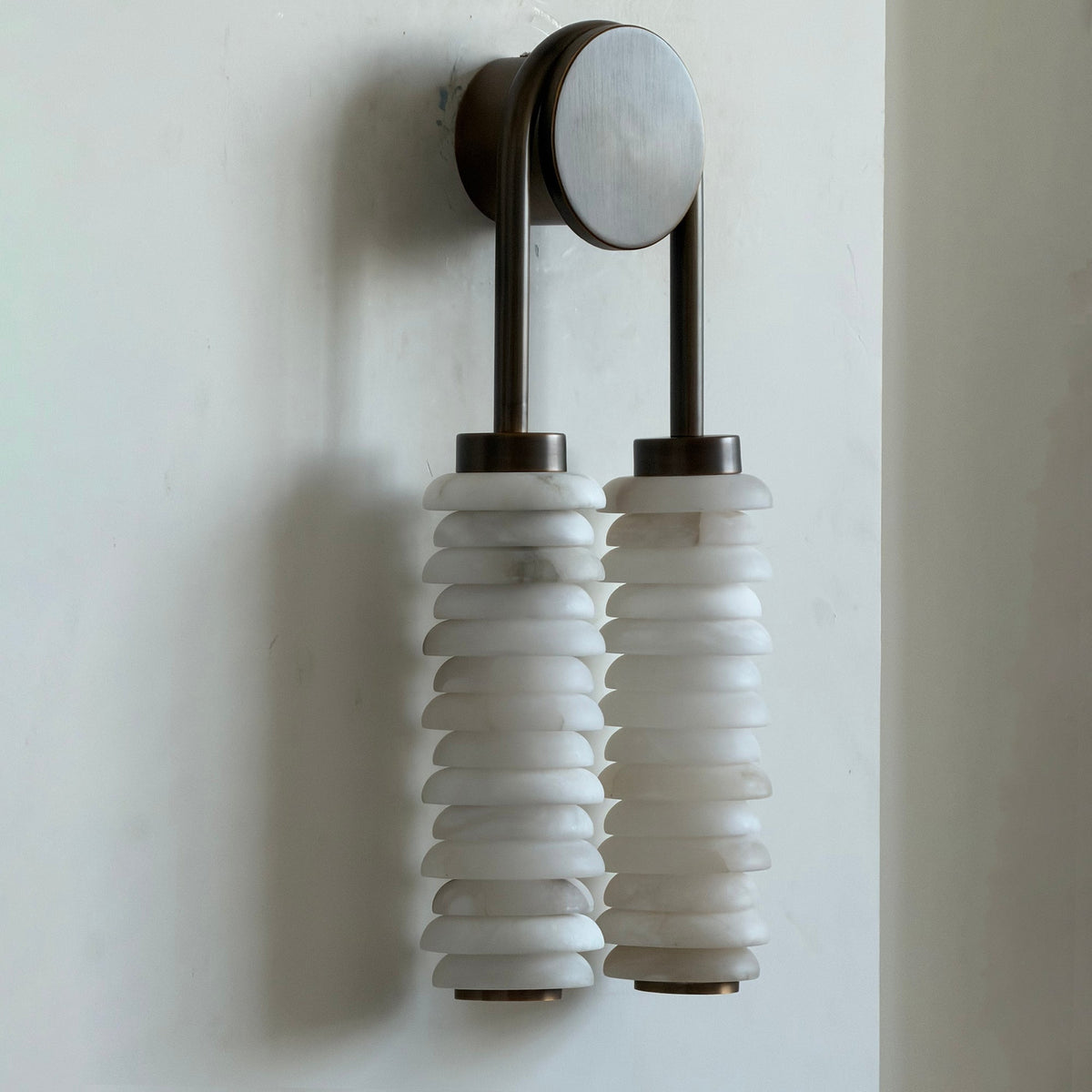 Calla Twin Alabaster Sconce