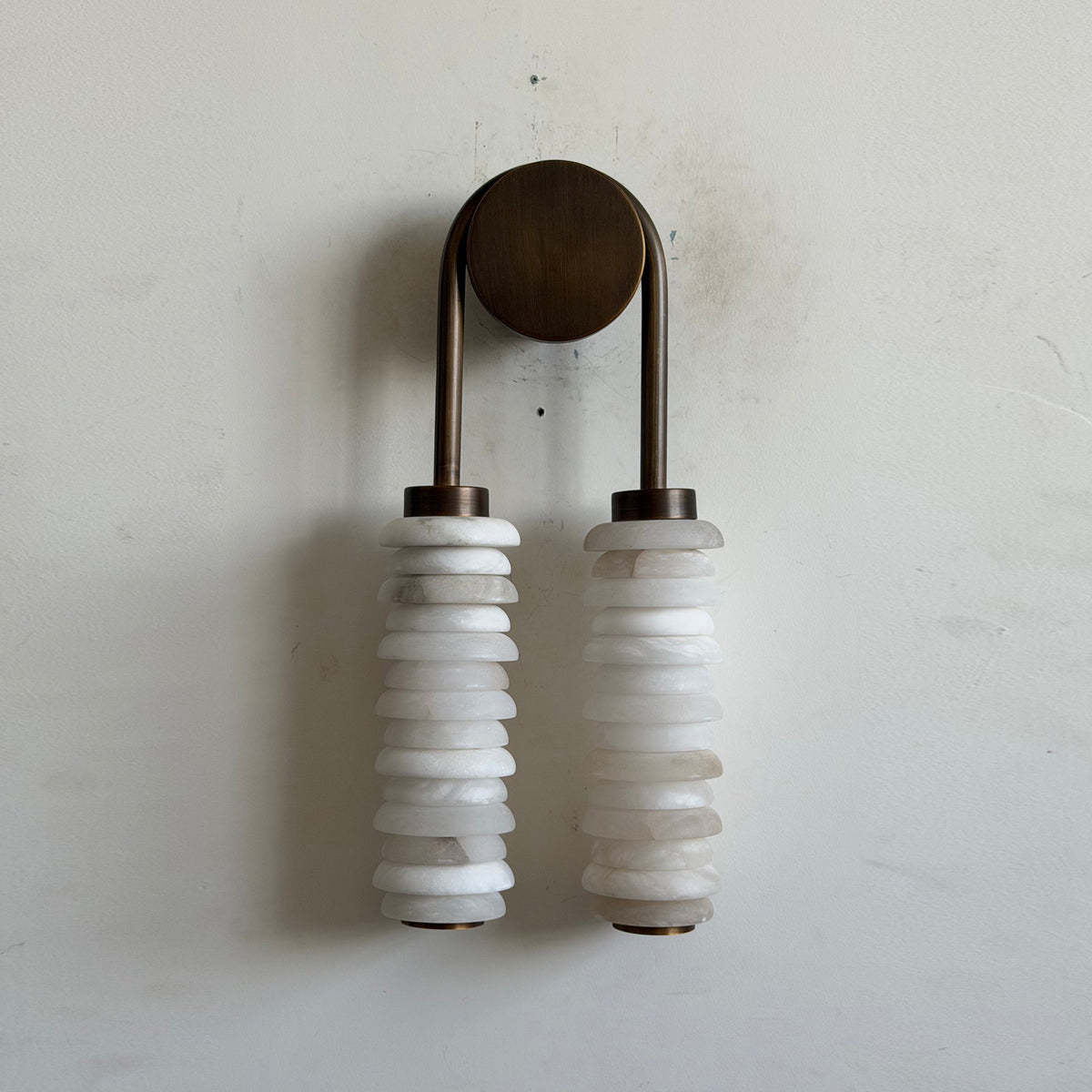 Calla Twin Alabaster Sconce