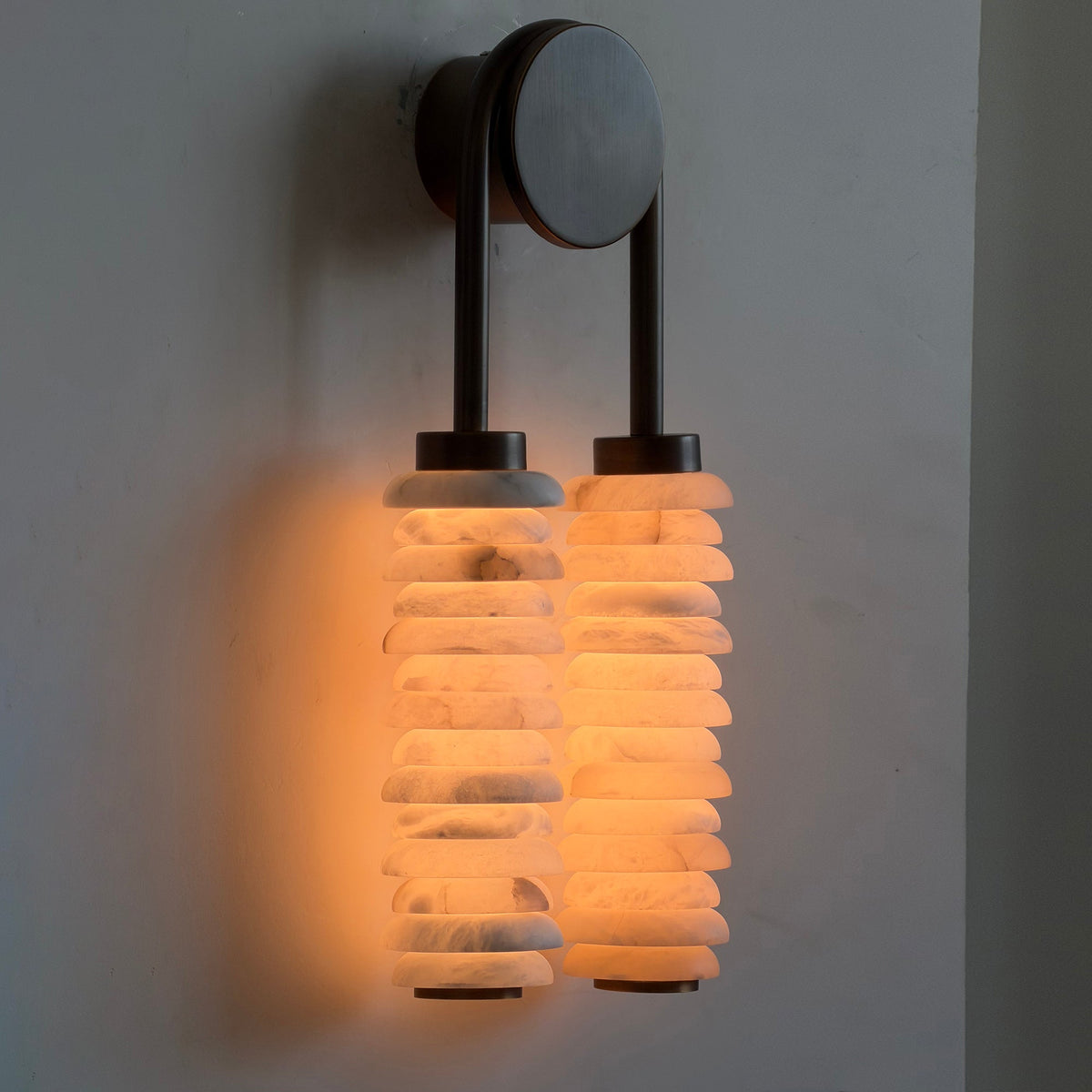 Calla Twin Alabaster Sconce