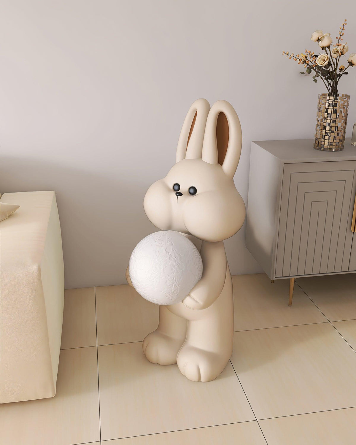 Peach Rabbit Floor Lamp