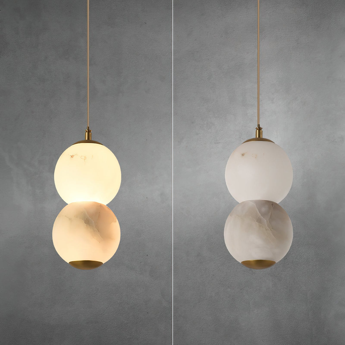 Lasides Alabaster Pendant Light Head 2 /3/4