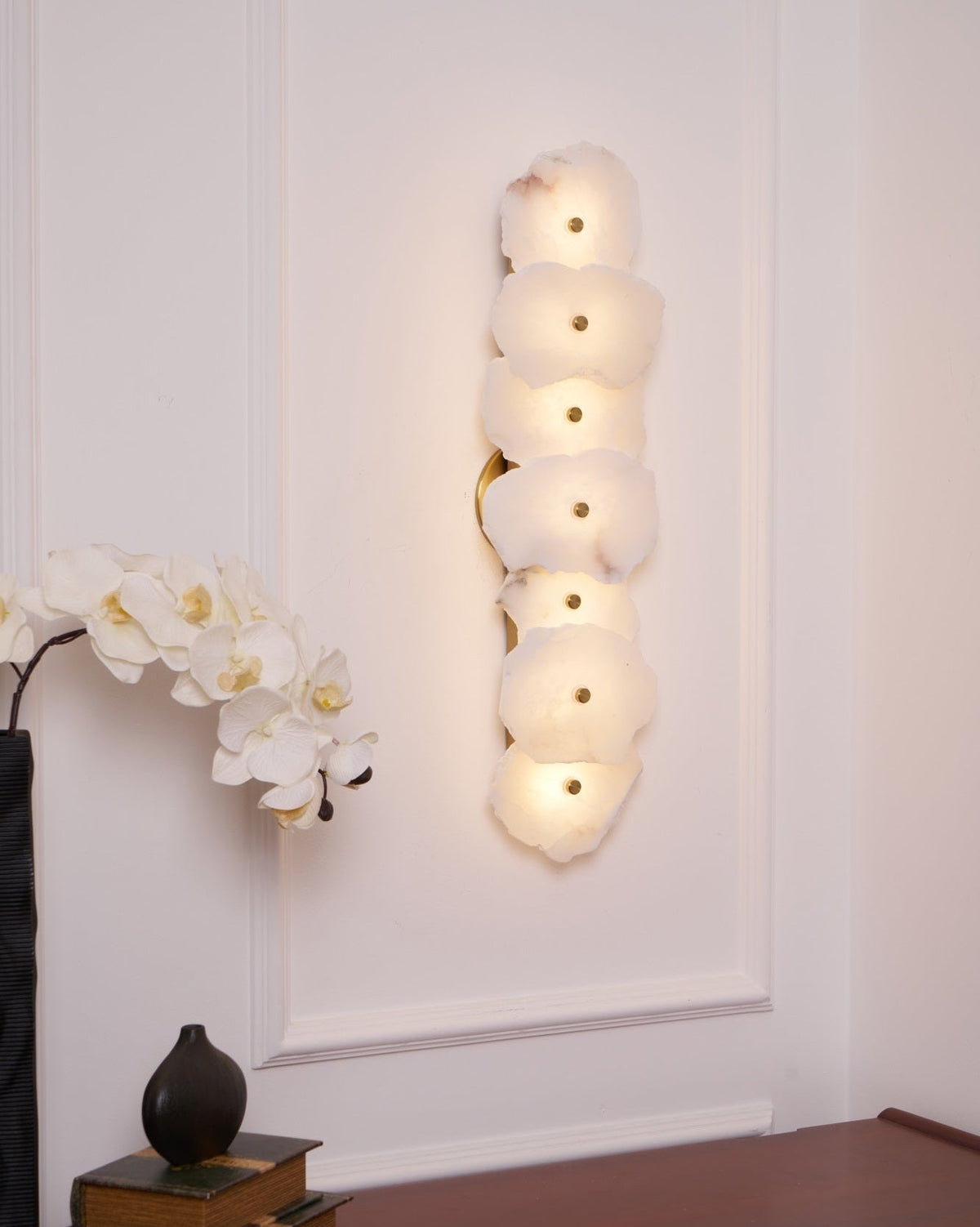 Alaeila Floral Cluster Alabaster Wall Light
