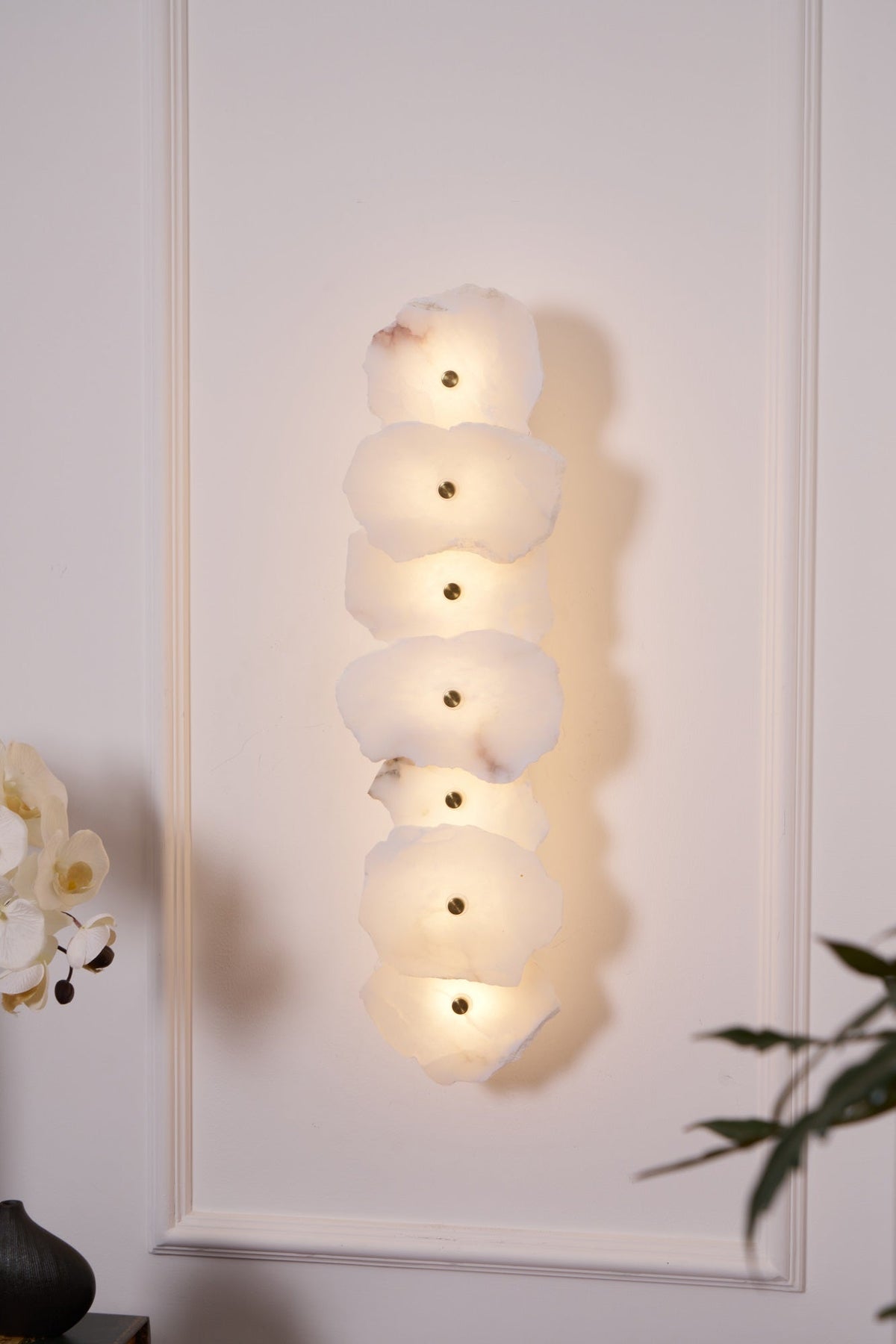 Alaeila Floral Cluster Alabaster Wall Light