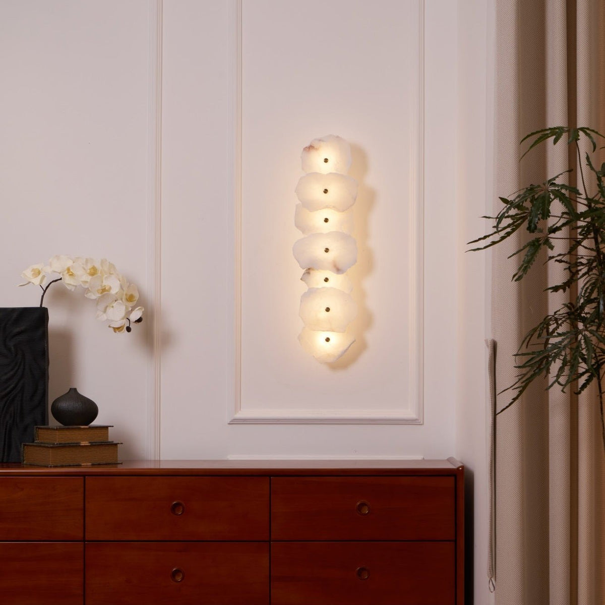 Alaeila Floral Cluster Alabaster Wall Light