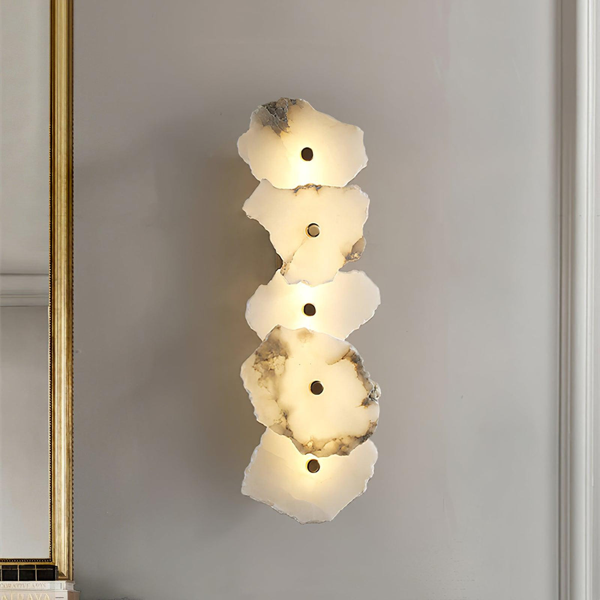 Alaeila Floral Cluster Alabaster Wall Light