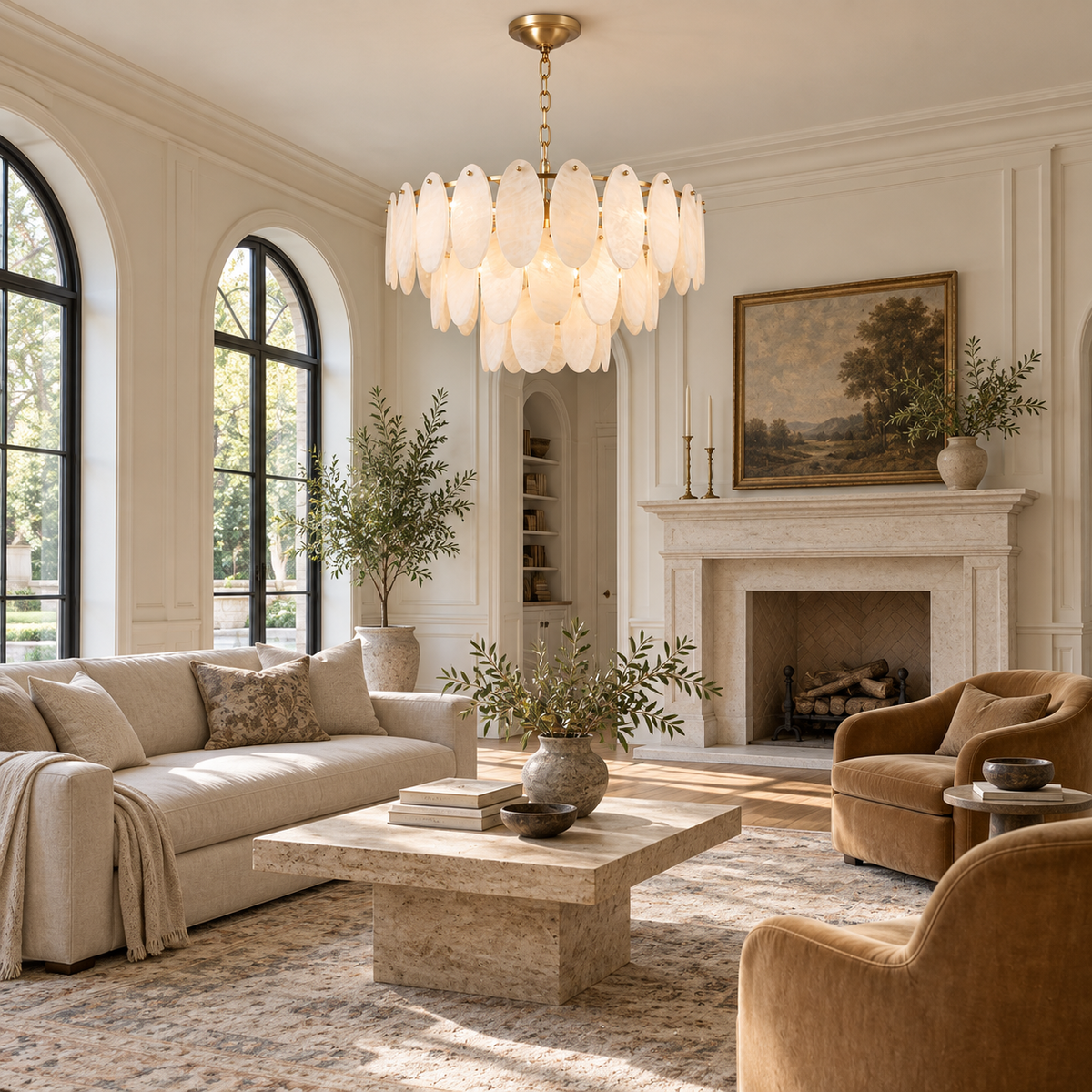 Elmsford Alabaster Chandelier