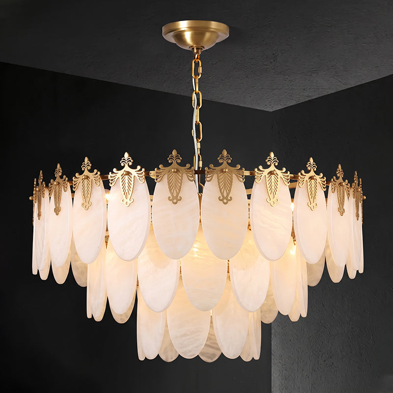 Fallowstone Botanical Alabaster Chandelier