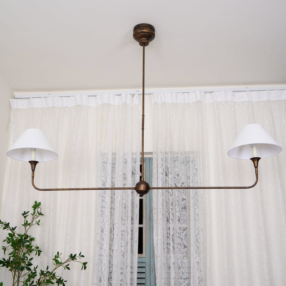 Degirut Modern Linear LED Chandelier Living Room Bedroom