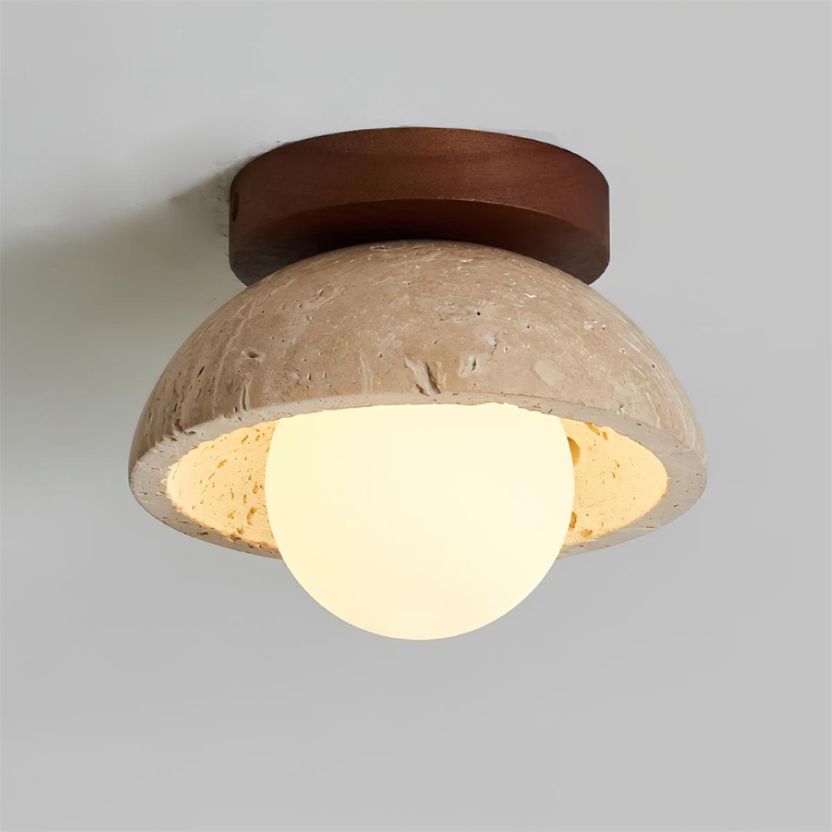 Ferovut Minimalist Travertine Ceiling Light