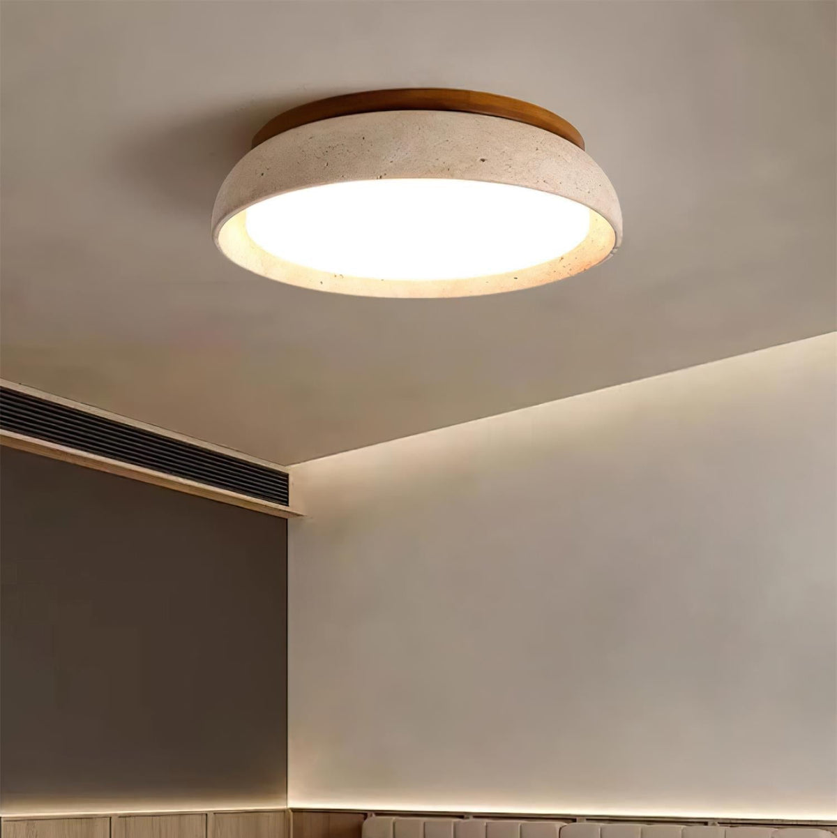 Gadigem Ceiling Light Piedra Travertine