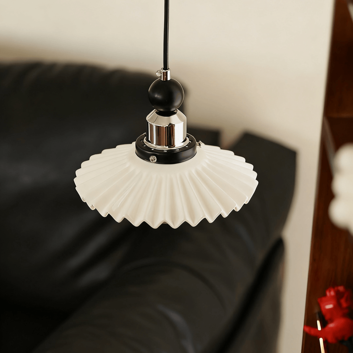 Teriaria Pleated Petal Pendant Lamp