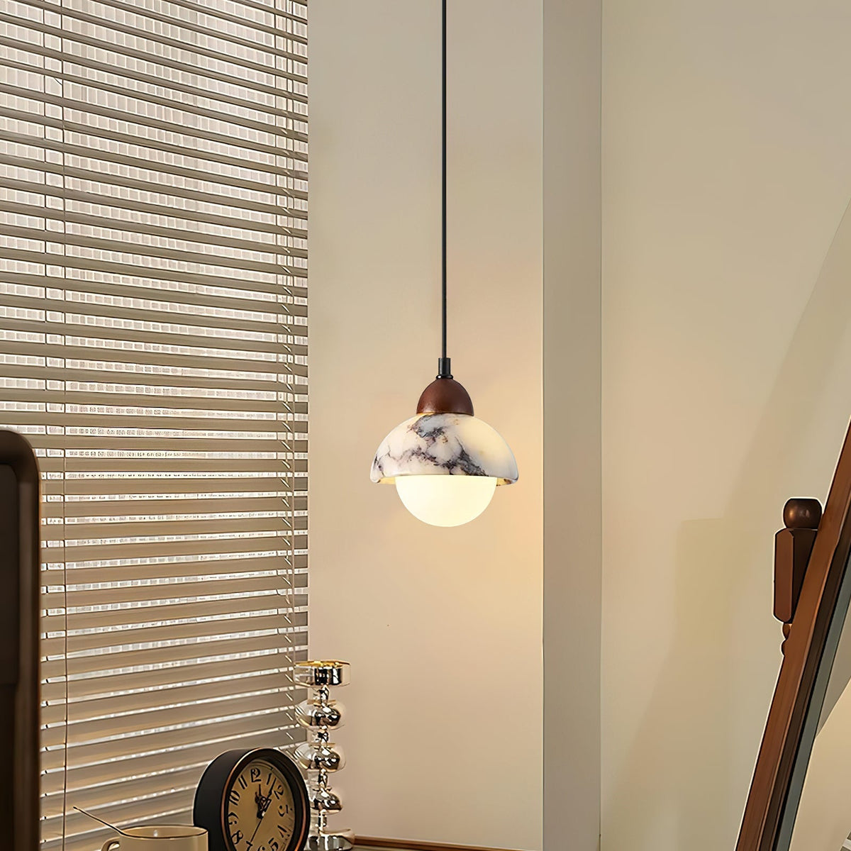 Vilaeisra Wooden Marble Pendant Lamp-Relic Pieces