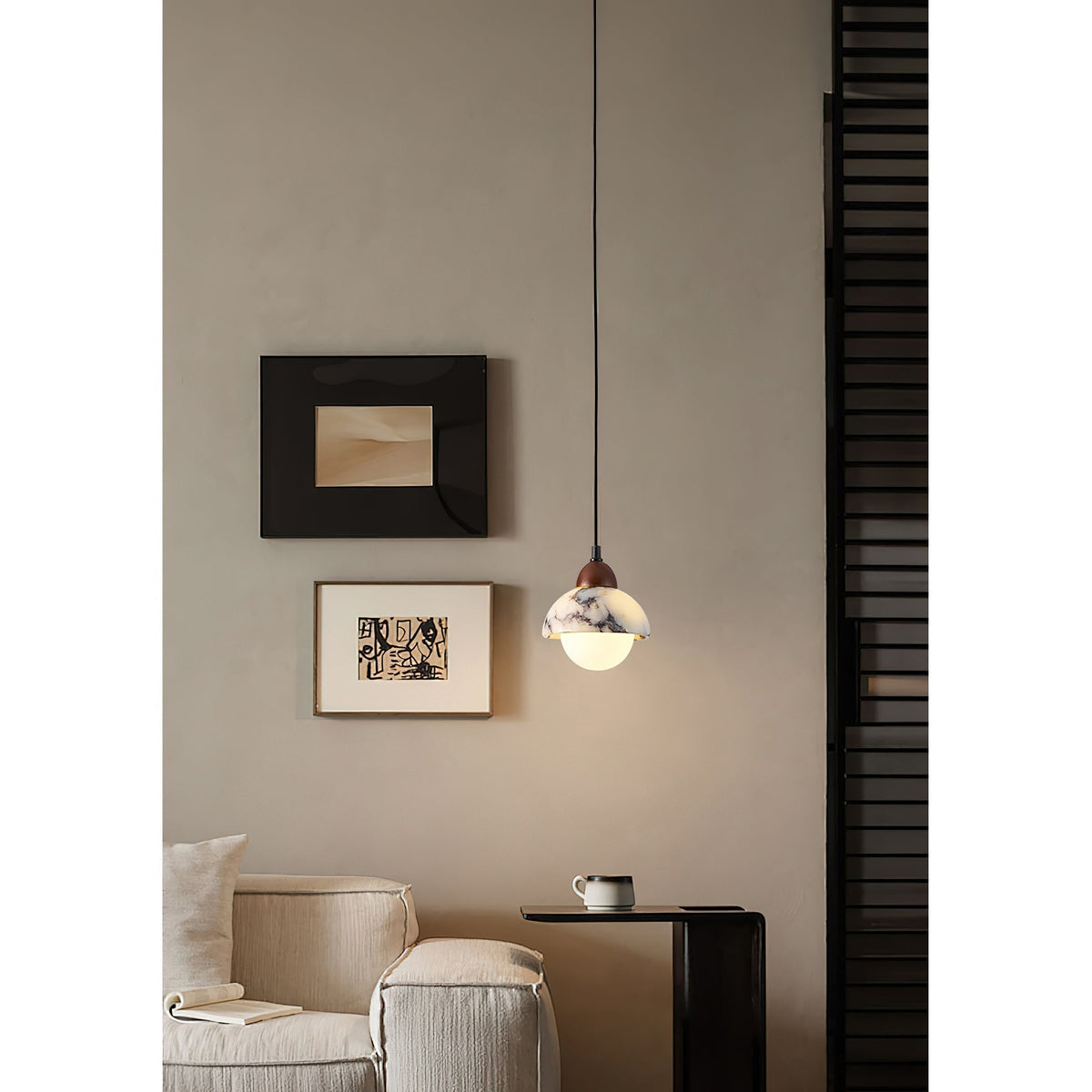 Vilaeisra Wooden Marble Pendant Lamp-Relic Pieces