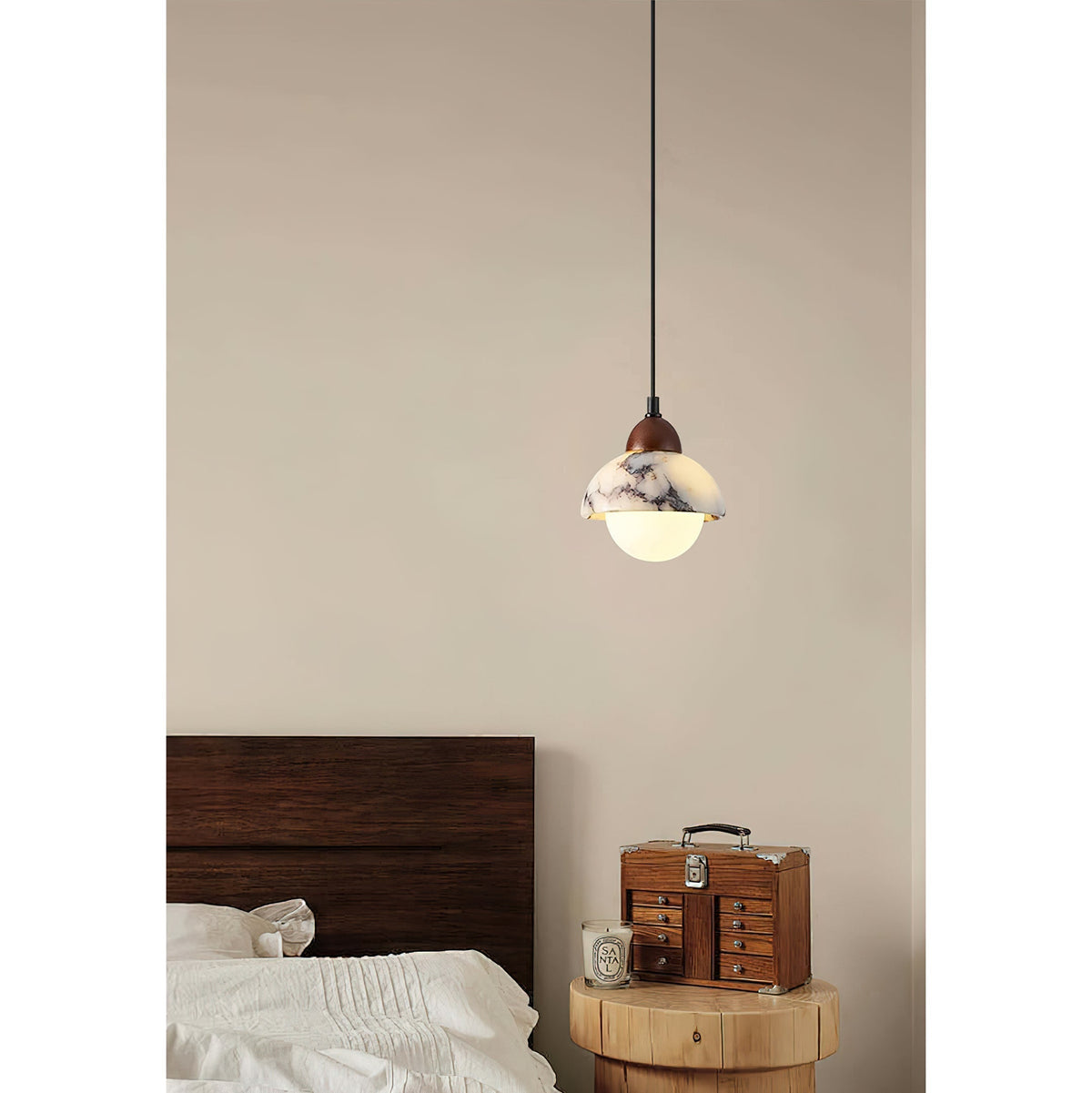 Vilaeisra Wooden Marble Pendant Lamp-Relic Pieces