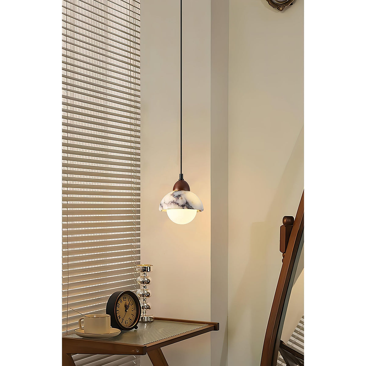 Vilaeisra Wooden Marble Pendant Lamp-Relic Pieces