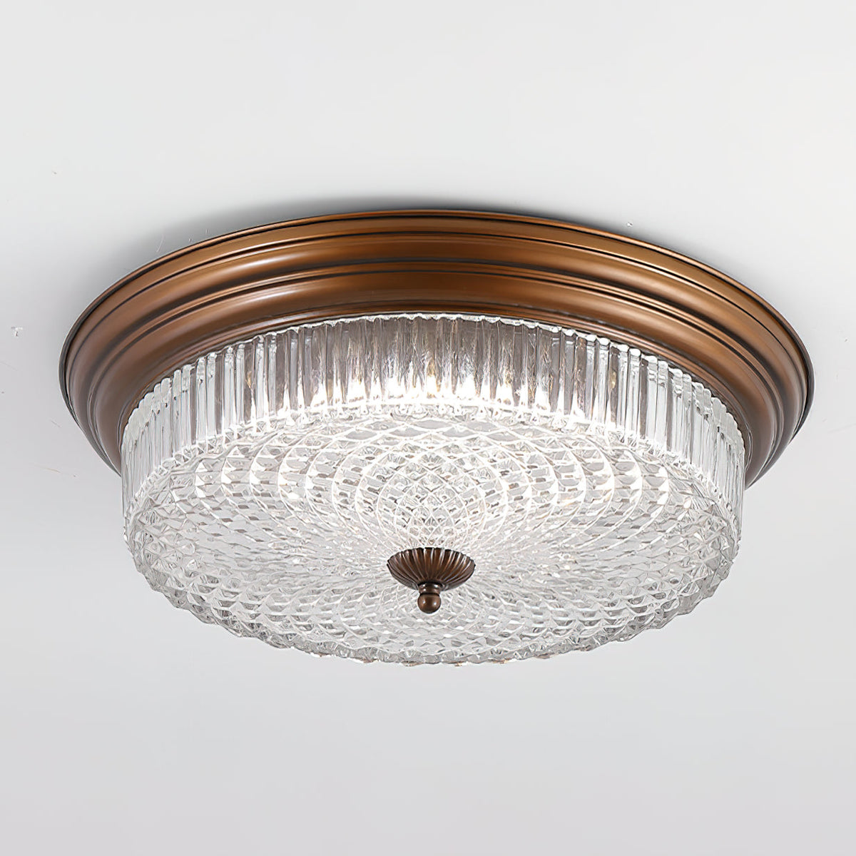 Ulcarir Retro Glass Flush Ceiling Lamp-Relic Pieces