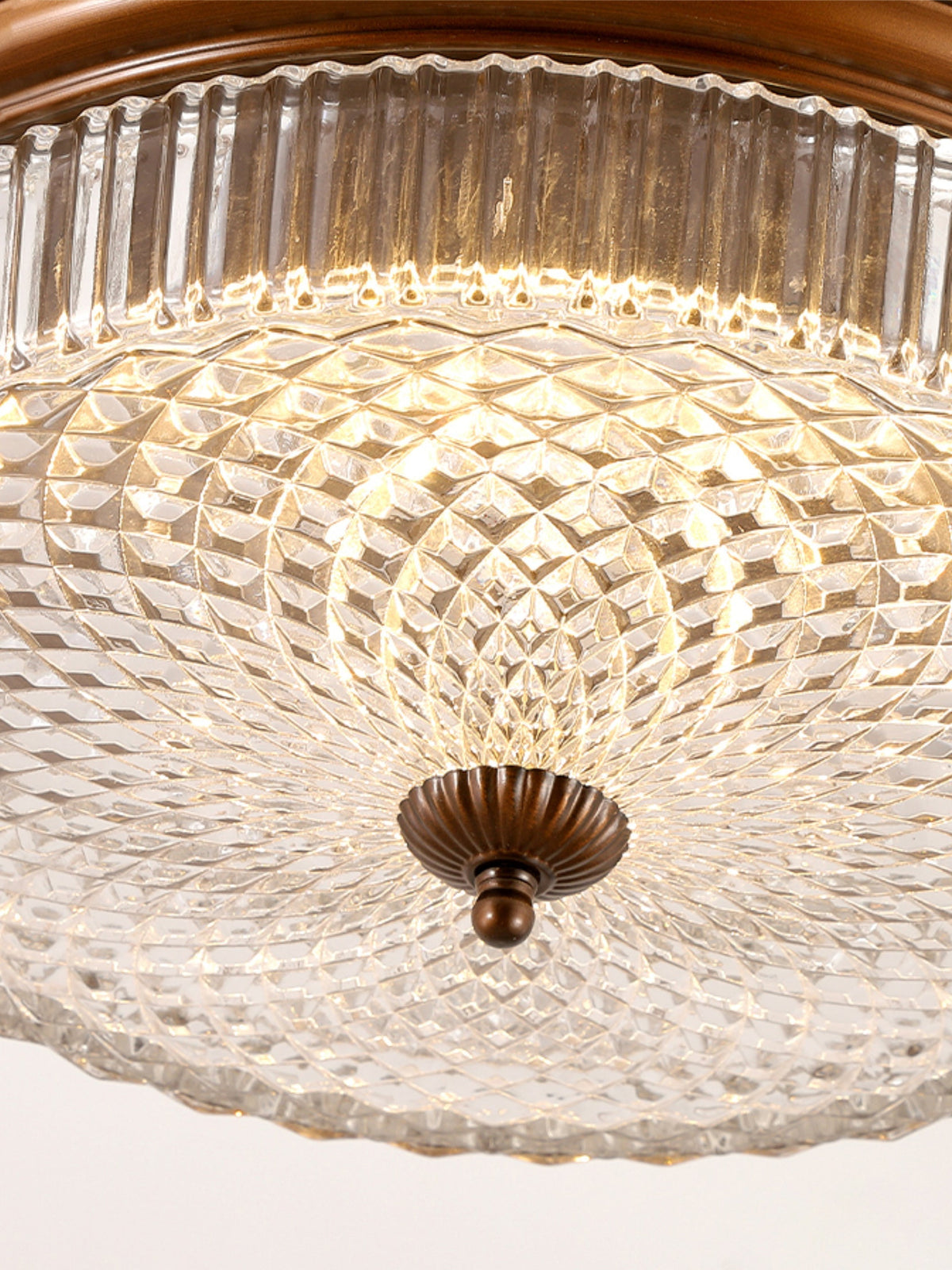 Ulcarir Retro Glass Flush Ceiling Lamp-Relic Pieces