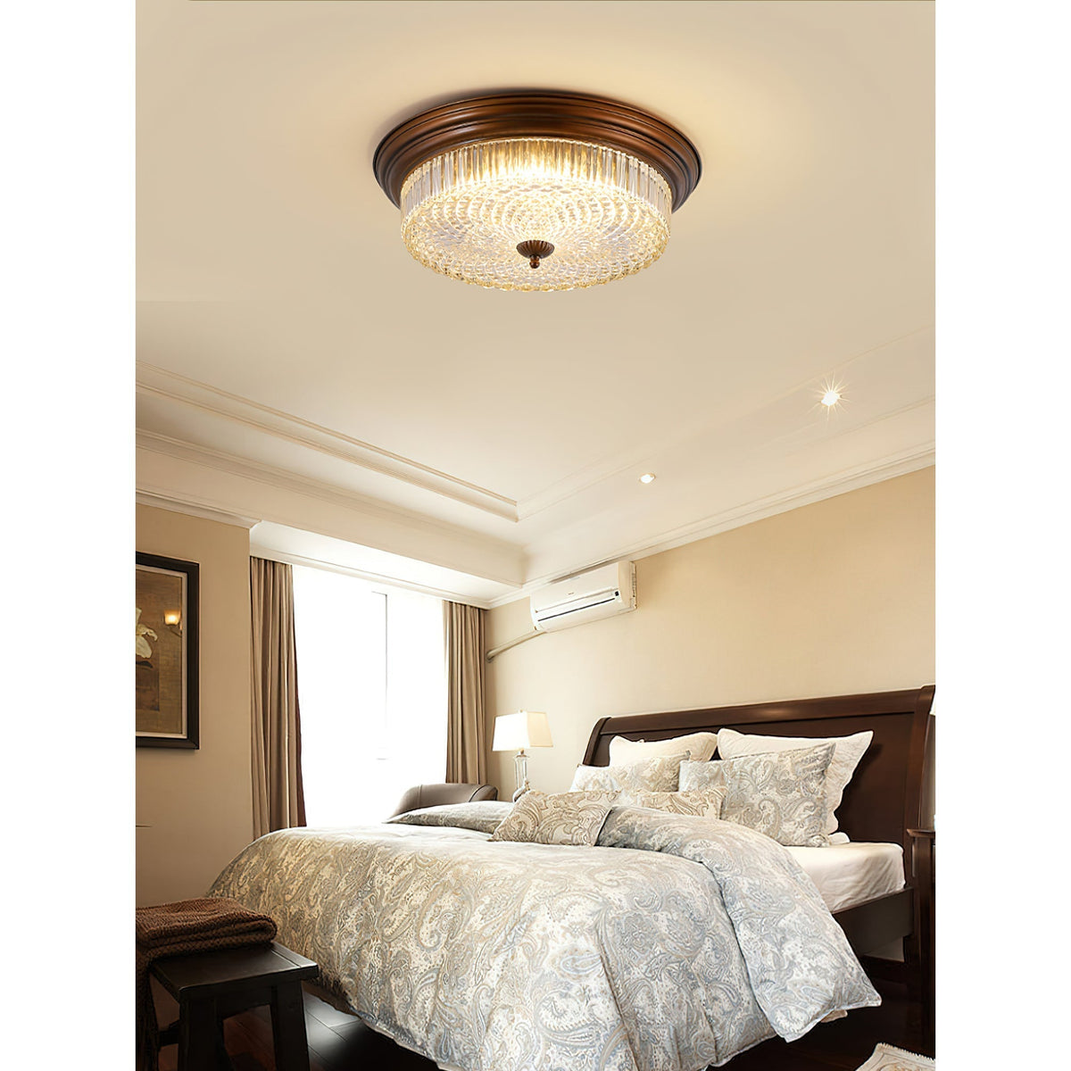 Ulcarir Retro Glass Flush Ceiling Lamp-Relic Pieces