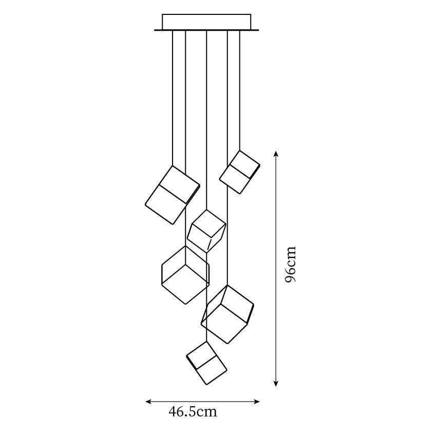 Teriorena Artistic Geometric Cube Chandelier