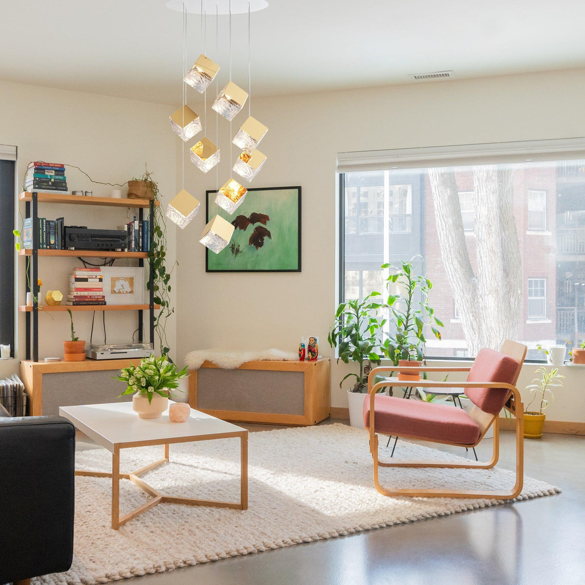 Teriorena Artistic Geometric Cube Chandelier