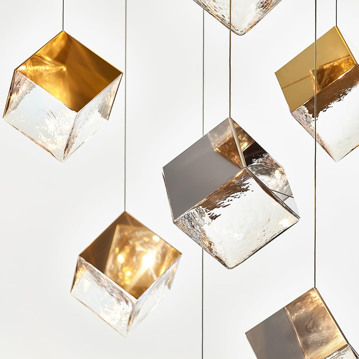 Teriorena Artistic Geometric Cube Chandelier