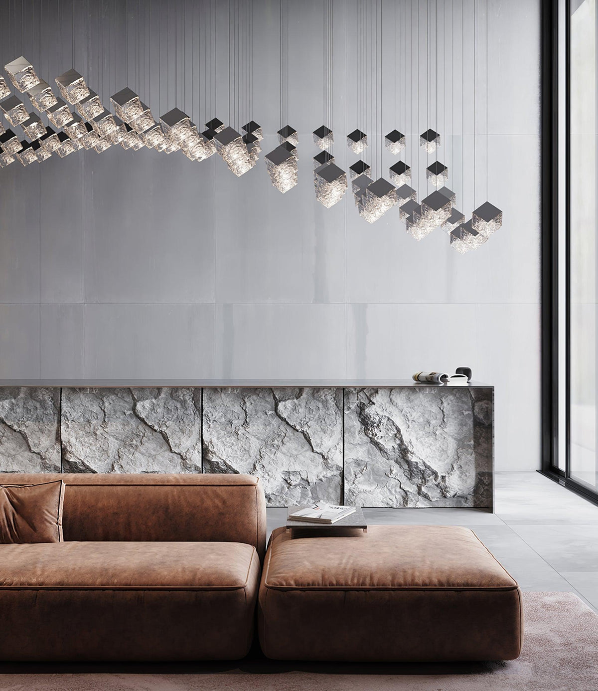 Teriorena Artistic Geometric Cube Chandelier