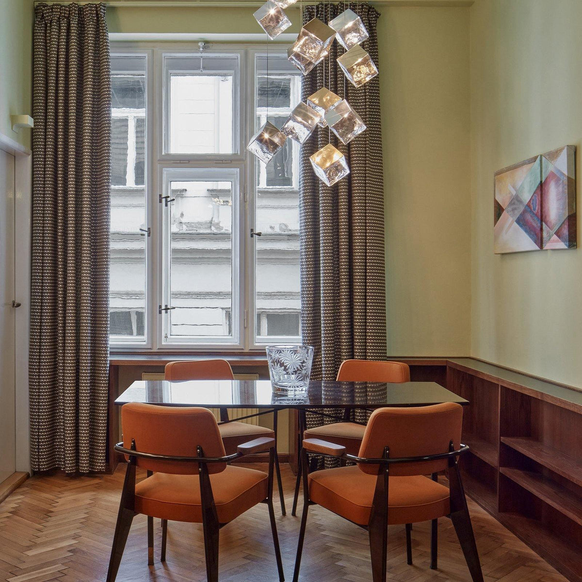 Teriorena Artistic Geometric Cube Chandelier