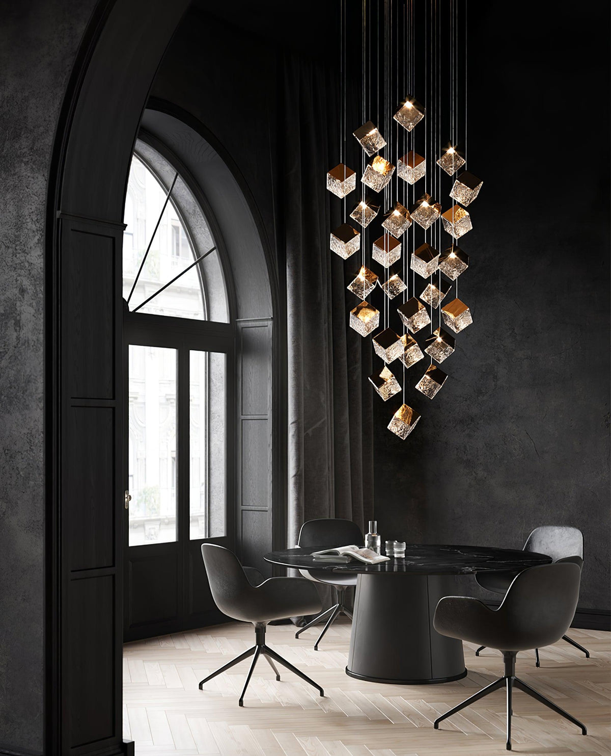 Teriorena Artistic Geometric Cube Chandelier